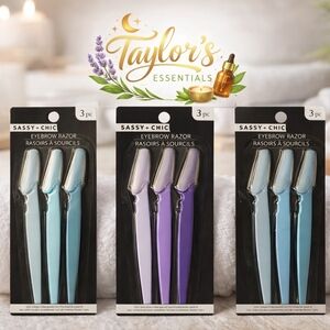 Eyebrow Razor Set - Blue, Purple, Black